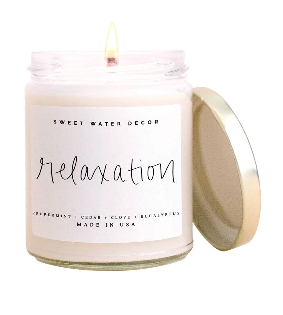 Relaxation Soy Candle  Glass Jar + Wood Lid – Yoga Smokes