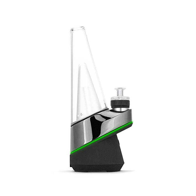 PUFFCO PEAK  the Peak features a handblown glass chamber that provides water filtration and vapor diffusion. Battery-powered, the Peak delivers powerful dabs without the need of a torch