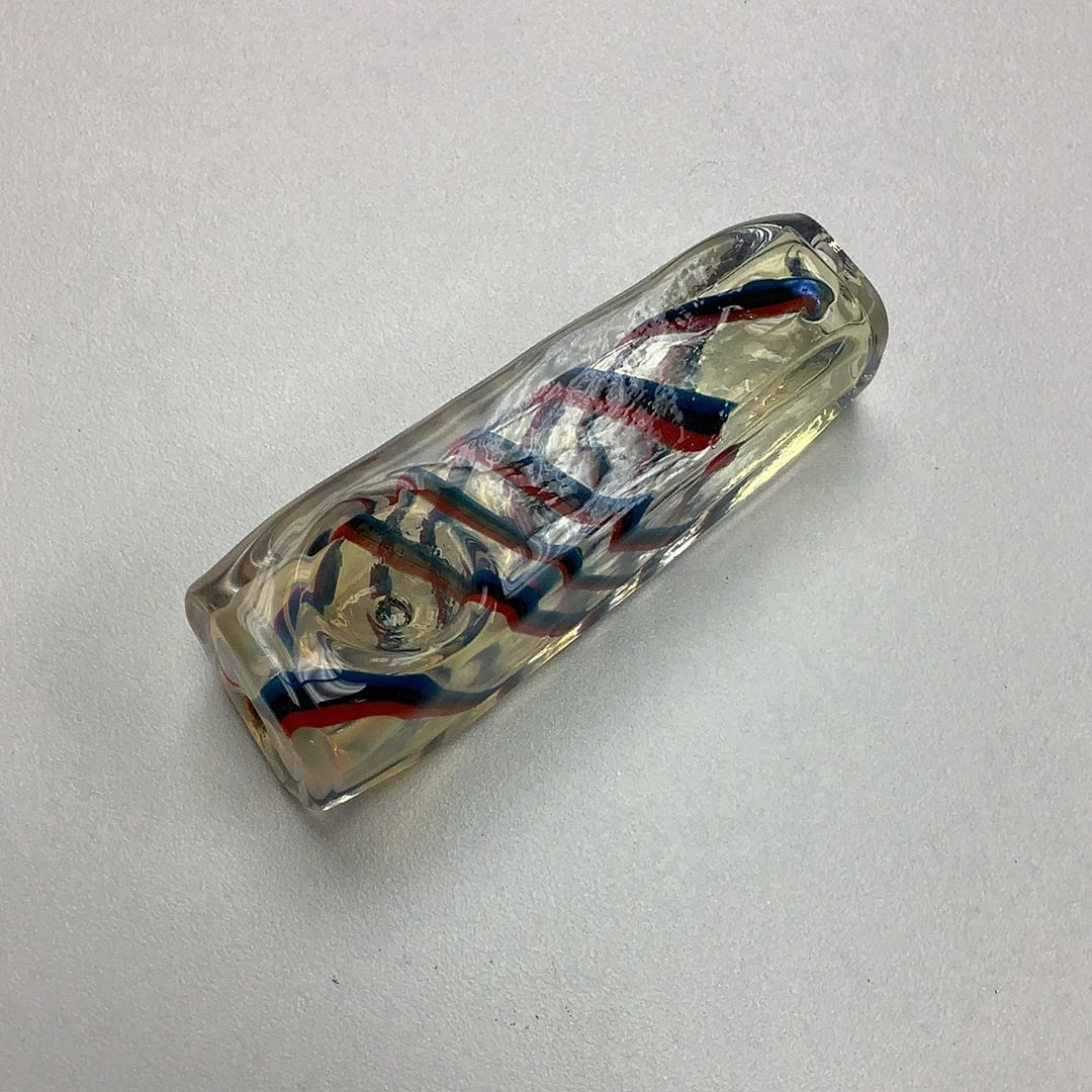 2.5 Inch Clear Glass Bowl with Red, Black and Blue Stripes and Carb yoga, yoga smokes, smoke shop near me, liquid smoke, port saint lucie, florida, port st lucie, smoke shop, lounge, smoke lounge, stoner, smoke, high, life, highlife, love, stoned, highsociety. Yoga Smokes 2.5 Inch Clear Glass Bowl with Red, Black and Blue Stripes and Carb