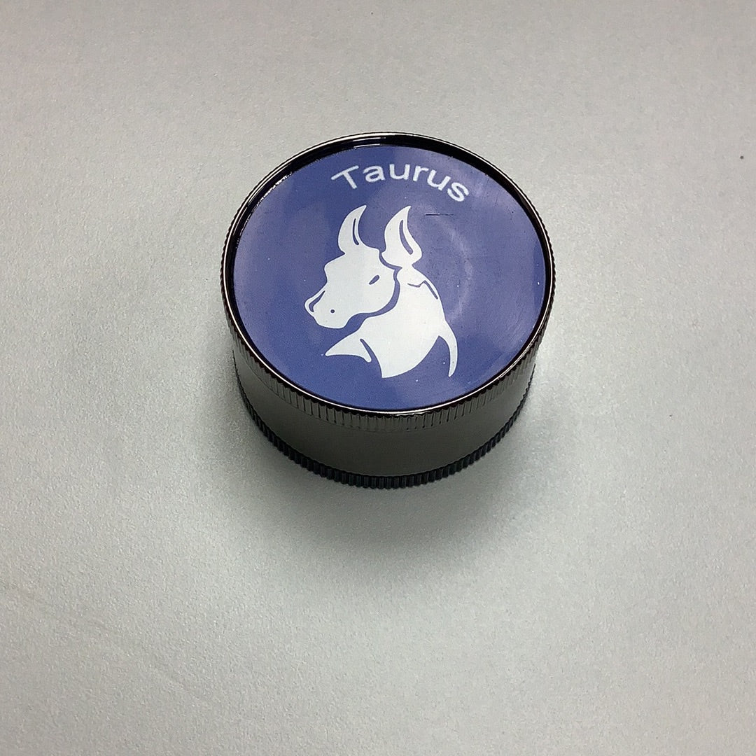 Zodiac Sign Small 2 Part Metal Grinder yoga smokes yoga studio, delivery, delivery near me, yoga smokes smoke shop, find smoke shop, head shop near me, yoga studio, headshop, head shop, local smoke shop, psl, psl smoke shop, smoke shop, smokeshop, yoga, yoga studio, dispensary, local dispensary, smokeshop near me, port saint lucie, florida, port st lucie, lounge, life, highlife, love, stoned, highsociety. Yoga Smokes Black and Blue Taurus