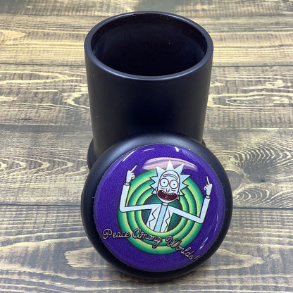 Black Painted Glass Herb Stash Jar with Gasket Lid yoga smokes yoga studio, delivery, delivery near me, yoga smokes smoke shop, find smoke shop, head shop near me, yoga studio, headshop, head shop, local smoke shop, psl, psl smoke shop, smoke shop, smokeshop, yoga, yoga studio, dispensary, local dispensary, smokeshop near me, port saint lucie, florida, port st lucie, lounge, life, highlife, love, stoned, highsociety. Yoga Smokes Rick & Morty “peace among worlds”
