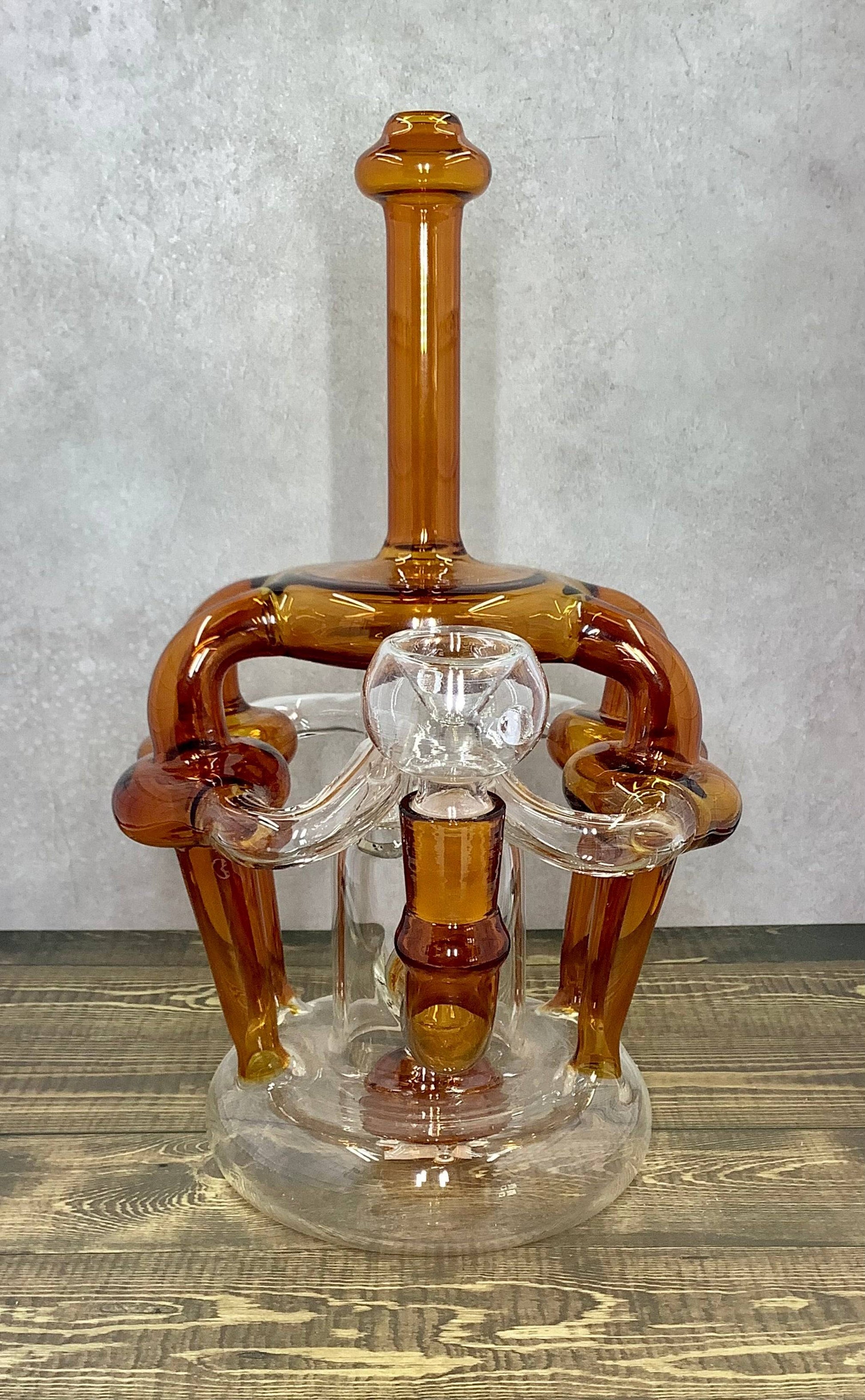 9" Clear W/ Brown Trim Glass Recycler W/ Bowl Heavy Duty Glass, yoga smokes smoke shop, dispensary, local dispensary, smoke shop near me, smokeshop near me, port st lucie smoke shop, smoke shop in port st lucie, smoke shop in port saint lucie, smoke shop in florida, Yoga Smokes, , Buy RAW Rolling Papers USA, what time does the smoke shop close, smoke shop open near me, 24 hour smoke shop near me, online smoke shop