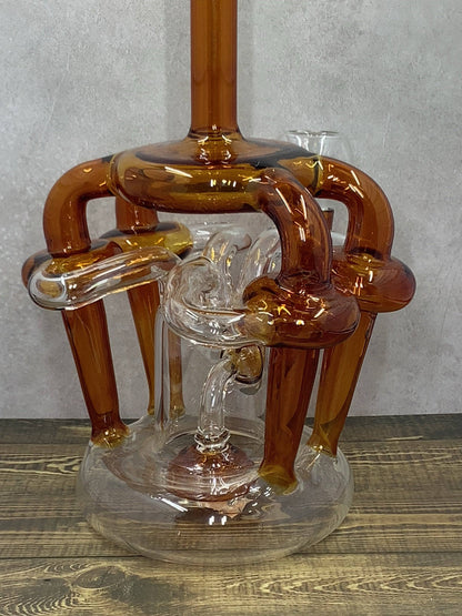 9" Clear W/ Brown Trim Glass Recycler W/ Bowl Heavy Duty Glass, yoga smokes smoke shop, dispensary, local dispensary, smoke shop near me, smokeshop near me, port st lucie smoke shop, smoke shop in port st lucie, smoke shop in port saint lucie, smoke shop in florida, Yoga Smokes, , Buy RAW Rolling Papers USA, what time does the smoke shop close, smoke shop open near me, 24 hour smoke shop near me, online smoke shop