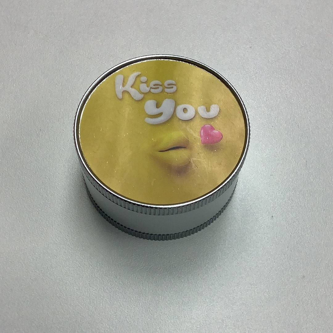 Emoji Small 2 Part Metal Grinder 2", yoga smokes smoke shop, dispensary, local dispensary, smoke shop near me, smokeshop near me, port st lucie smoke shop, smoke shop in port st lucie, smoke shop in port saint lucie, smoke shop in florida, Yoga Smokes, Silver “Kiss You” emoji, Buy RAW Rolling Papers USA, what time does the smoke shop close, smoke shop open near me, 24 hour smoke shop near me, online smoke shop