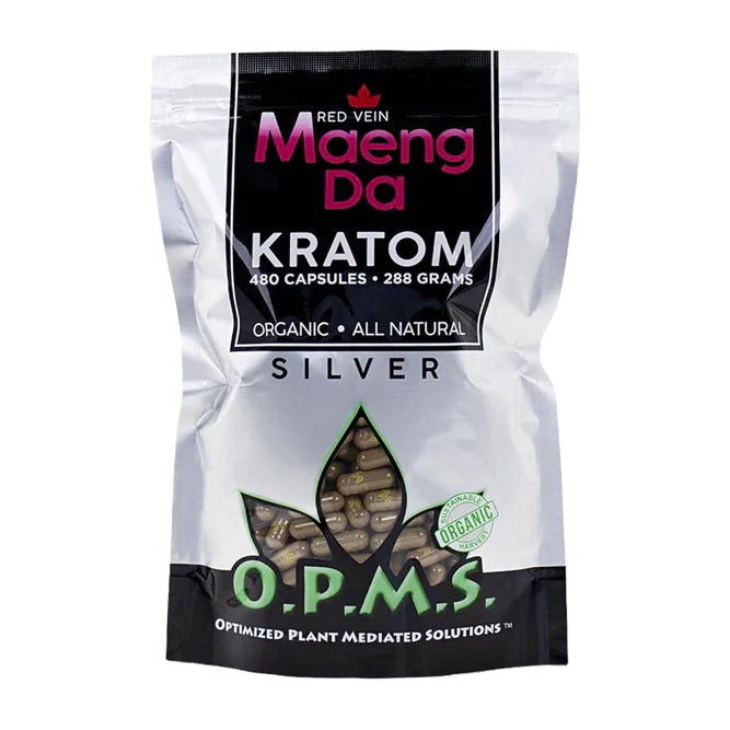 OPMS Silver – Red Vein Maeng Da Kratom Capsules