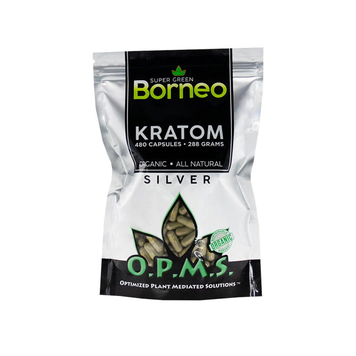 OPMS Silver – Super Green Borneo Kratom Capsules
